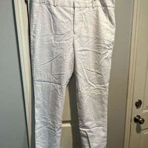 White linen capris dress pants